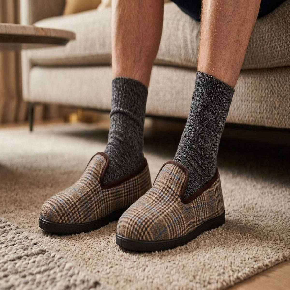 OZABI OZABI Pantoufles Homme Charentaises Chaudes Antidérapantes