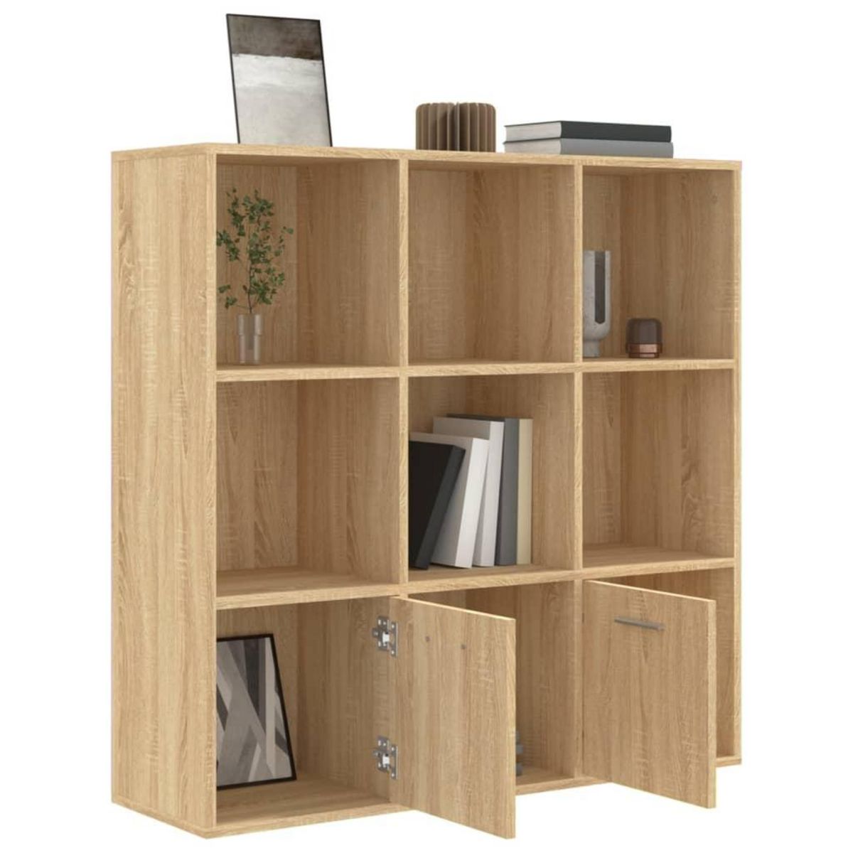 VIDAXL Bibliotheque Chene sonoma 98x30x98 cm Bois d'ingenierie