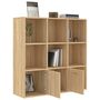 Voir la diapositive 5 : VIDAXL Bibliotheque Chene sonoma 98x30x98 cm Bois d'ingenierie