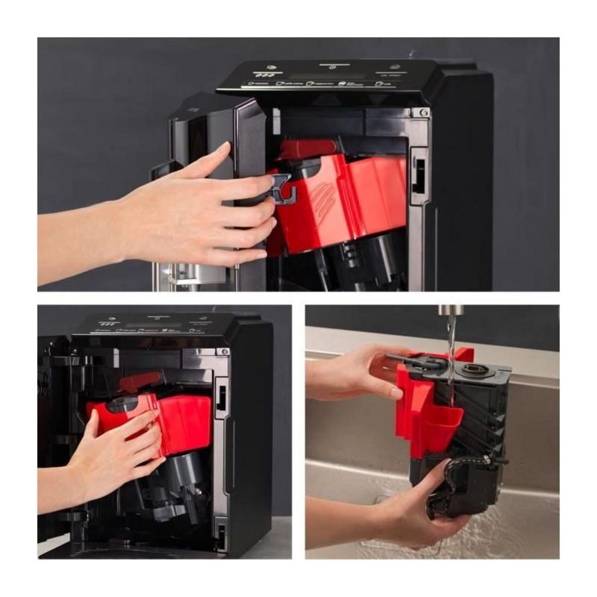 Siemens Machine a espresso Auto SIEMENS EQ.300 TI355209RW - Inox foncé et noir lustré - 1300 W - 15 bars - 5 boissons