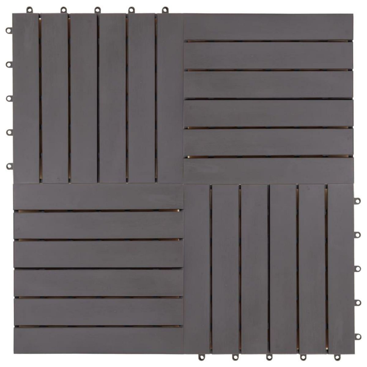 VIDAXL Carreaux de terrasse 30pcs Delavage gris 30x30 cm Acacia solide
