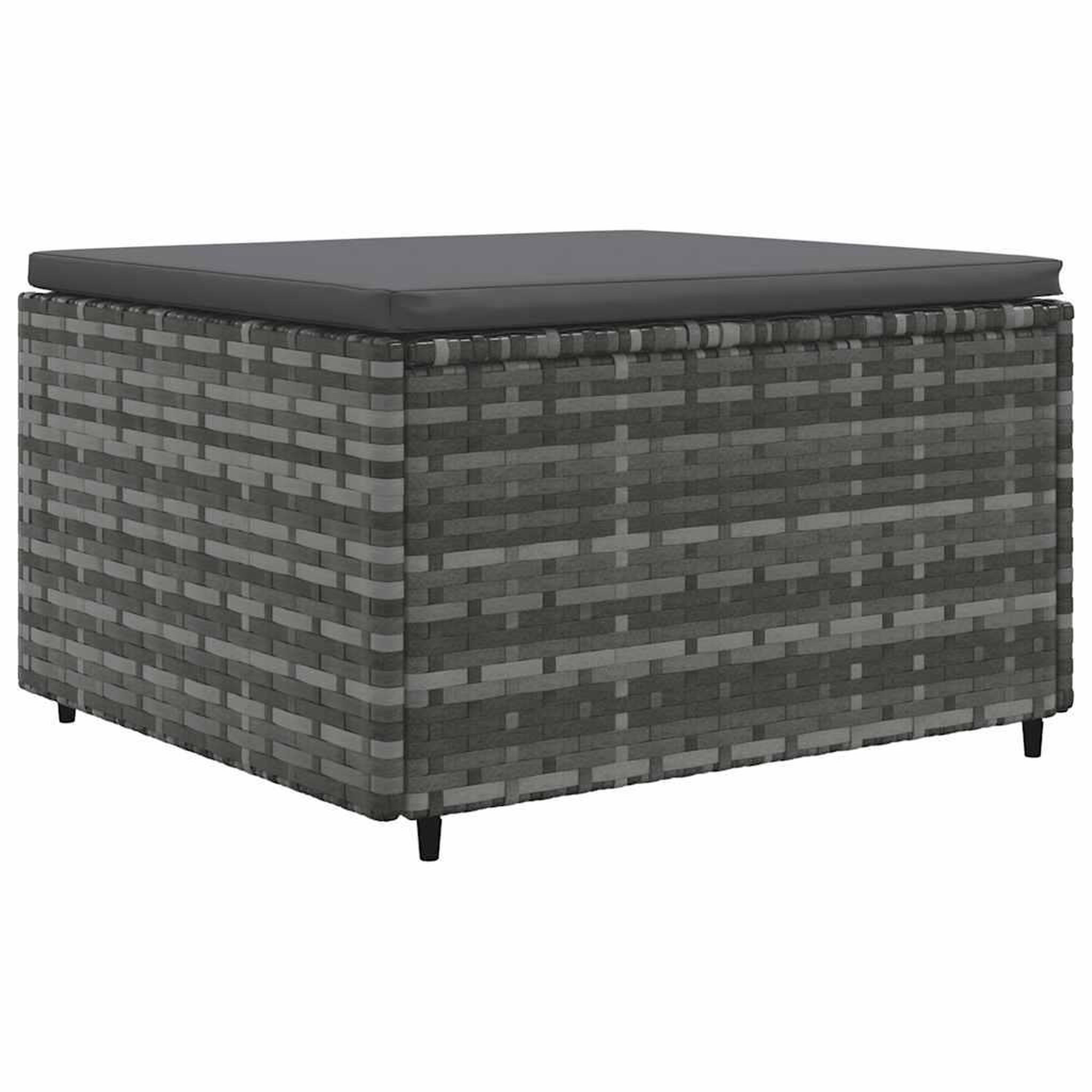 Voir la diapositive 3 : VIDAXL Salon de jardin 5 pcs avec coussins Gris Resine tressee
