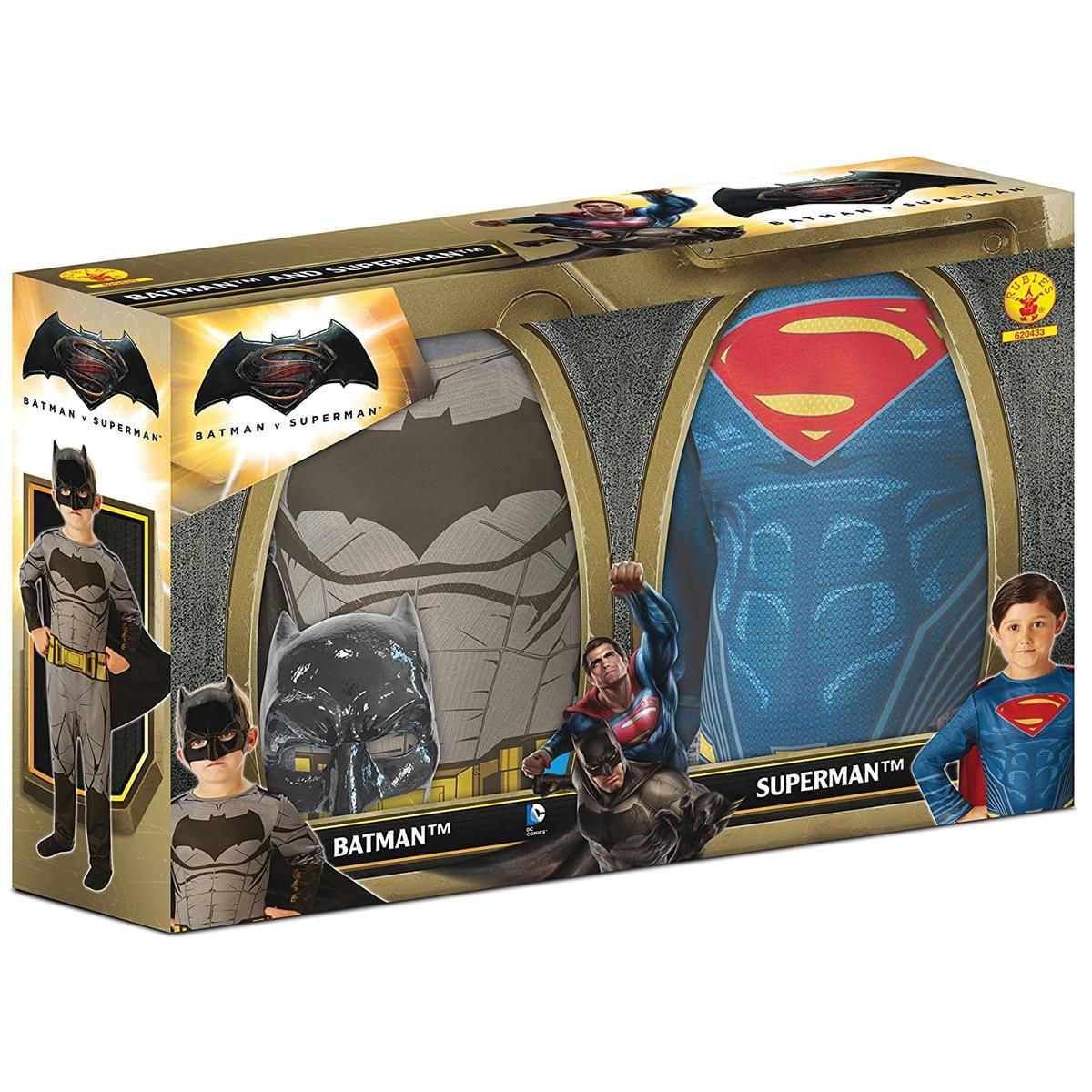 RUBIES Pack de 2 déguisements Batman vs Superman Taille L