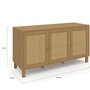 Voir la diapositive 5 : ID MARKET Buffet bas vintage 113 cm HANAE 3 portes effet naturel cannage