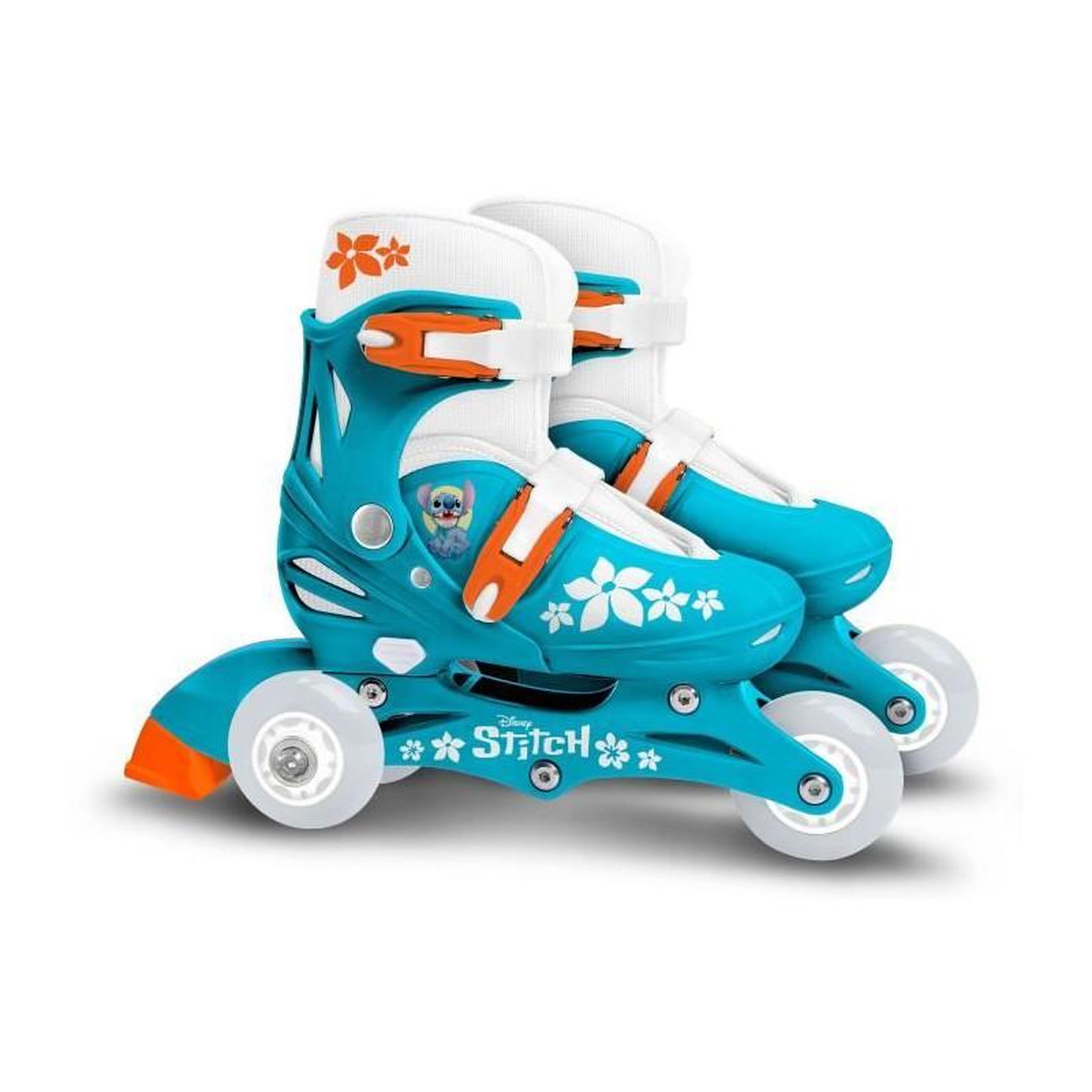 DISNEY Patins en ligne 2-en-1 - DISNEY - STITCH - 3 roues - Taille 27-30