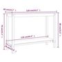 Voir la diapositive 6 : VIDAXL Table console Blanc 110x40x80 cm Bois massif de pin