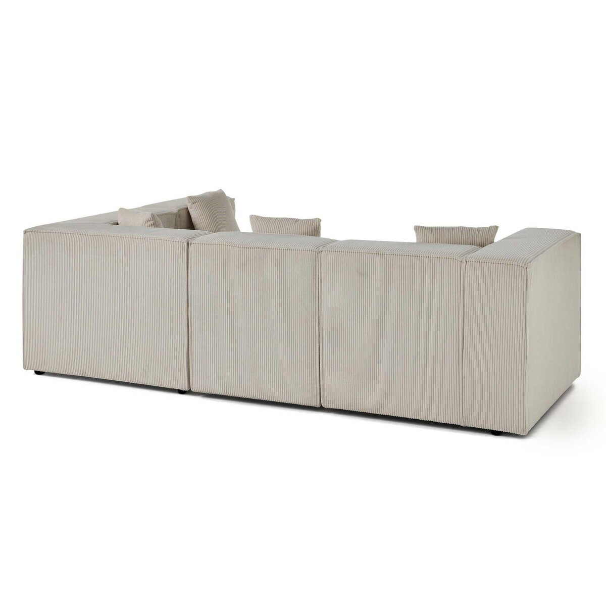 LISA DESIGN Arty - canapé modulable d'angle droit 4 places - en velours côtelé