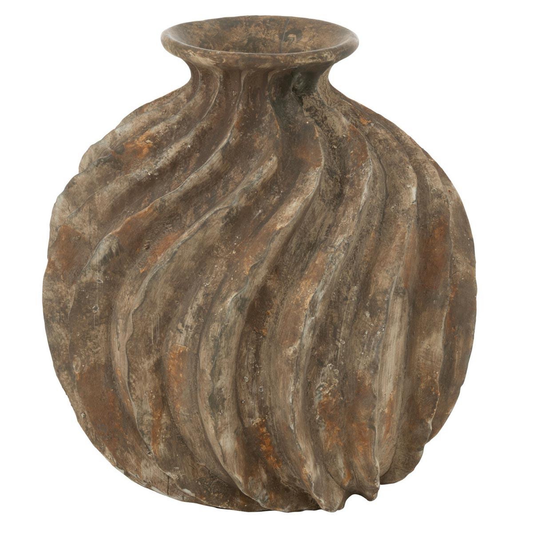 J-LINE Vase ballon en résine  antique  34cm multicolore