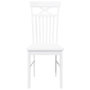 Voir la diapositive 5 : VIDAXL Chaises a manger 2 pcs blanc bois massif caoutchouc