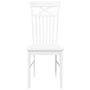 Voir la diapositive 5 : VIDAXL Chaises a manger 2 pcs blanc bois massif caoutchouc