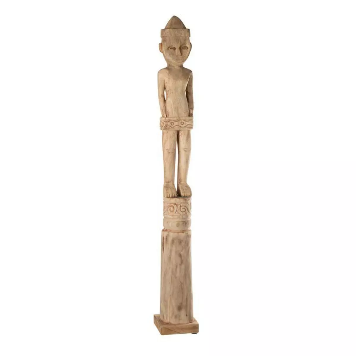 Paris Prix Statuette Déco  Personnage Africain Debout  114cm Naturel