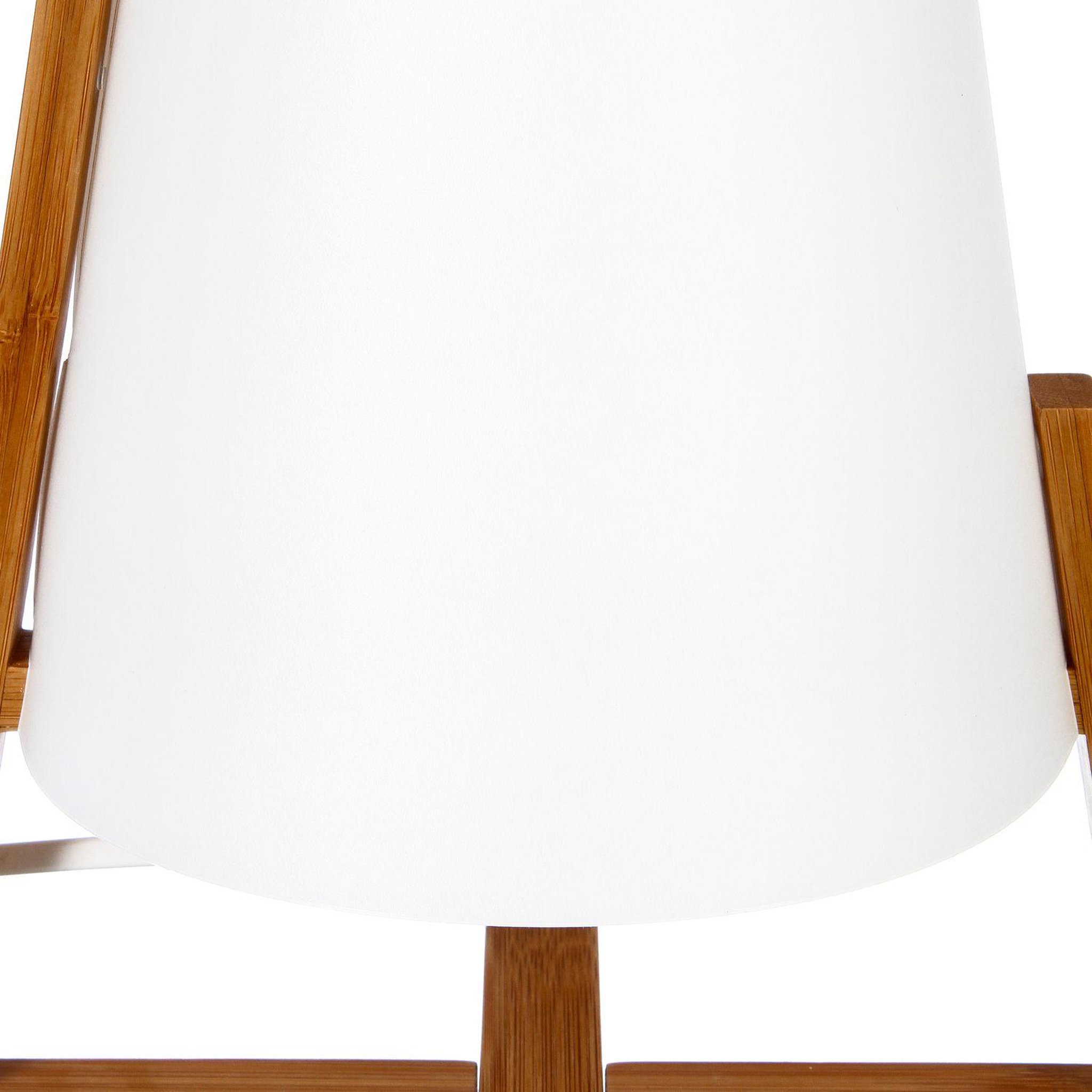 Voir la diapositive 2 : ATMOSPHERA Lampe à poser en bambou life - h. 31,5 cm - blanc