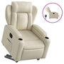 Voir la diapositive 2 : VIDAXL Fauteuil inclinable electrique creme similicuir