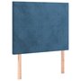 Voir la diapositive 2 : VIDAXL Tetes de lit 2 pcs Bleu fonce 100x5x78/88 cm Velours