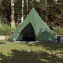 Voir la diapositive 3 : VIDAXL Tente de camping tipi 4 personnes vert impermeable