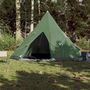 Voir la diapositive 3 : VIDAXL Tente de camping tipi 4 personnes vert impermeable
