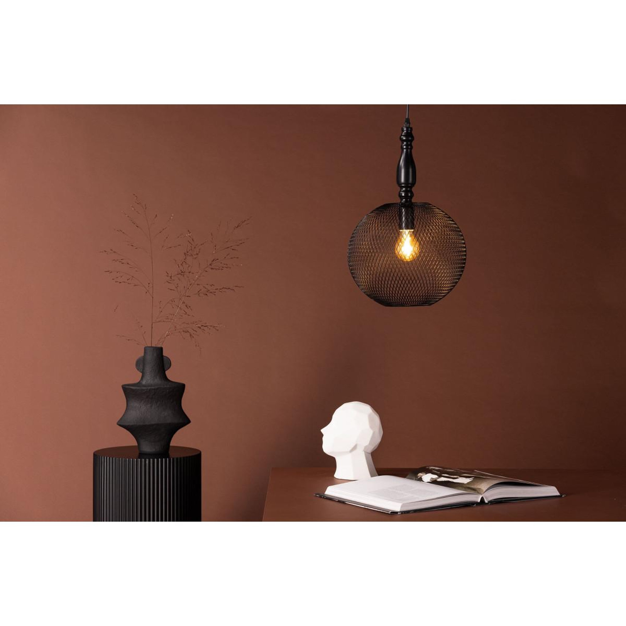 Voir la diapositive 5 : Paris Prix Lampe suspension déco  valence  48cm noir