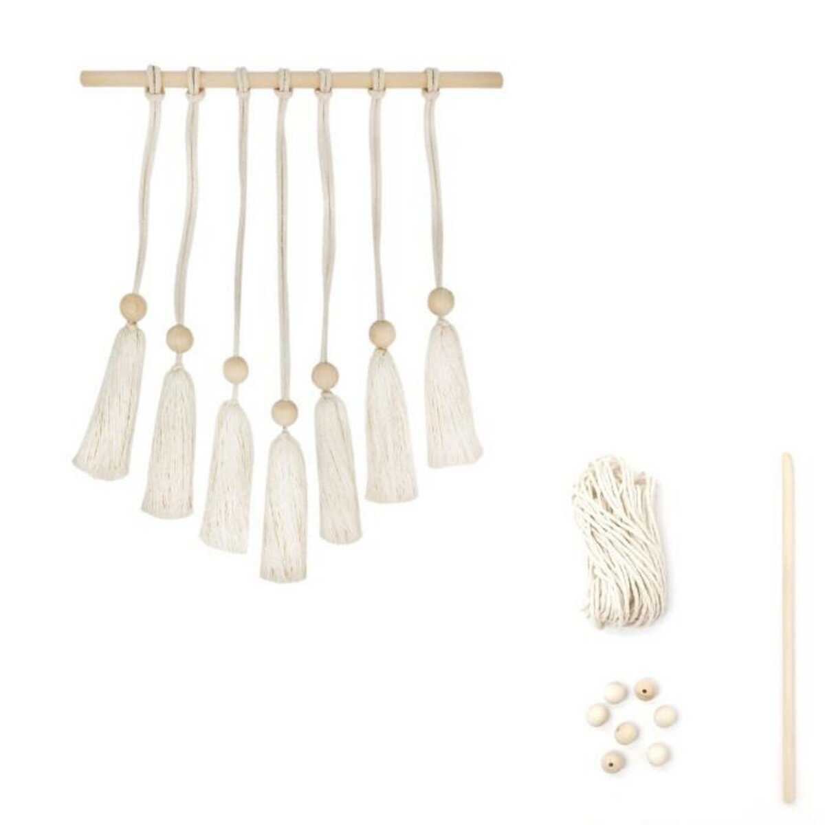 Paris Prix Kit Macramé  Suspension Murale  30cm Naturel
