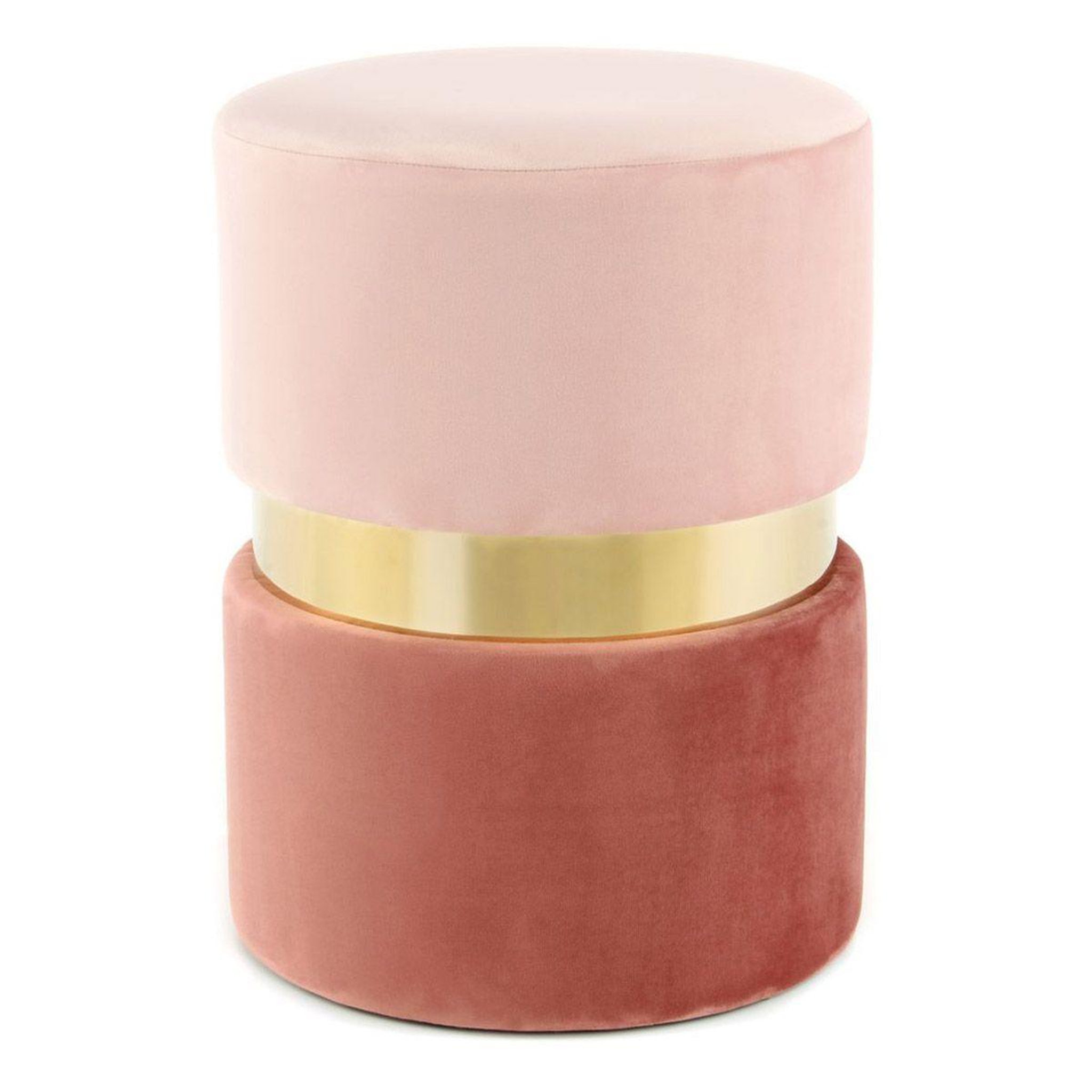 Paris Prix Pouf rond design  gipsy  46cm rose