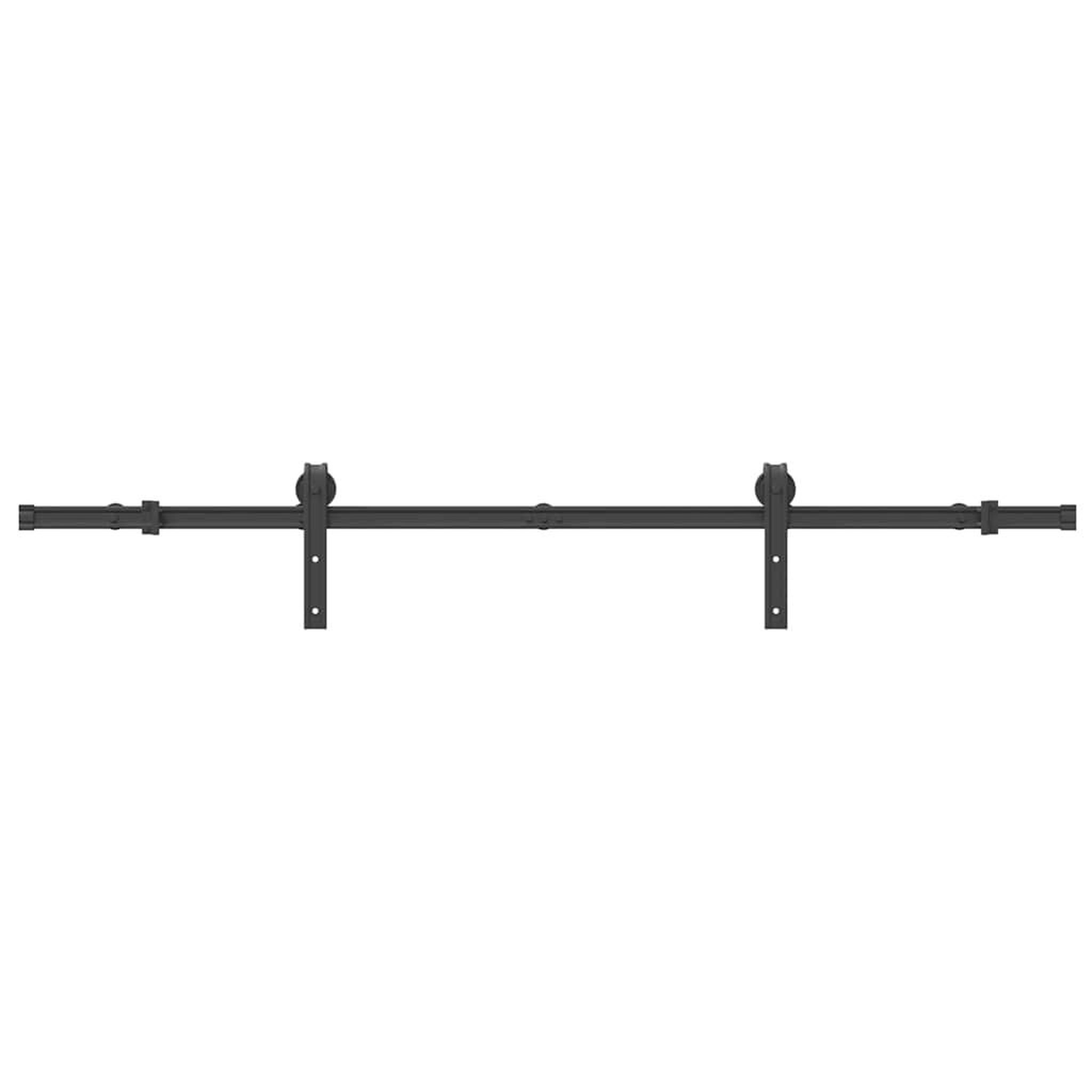 Voir la diapositive 4 : VIDAXL Kit de quincaillerie de porte coulissante 183 cm Acier Noir
