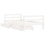 Voir la diapositive 4 : VIDAXL Cadre de lit pour enfant tiroirs blanc 80x160cm bois pin massif