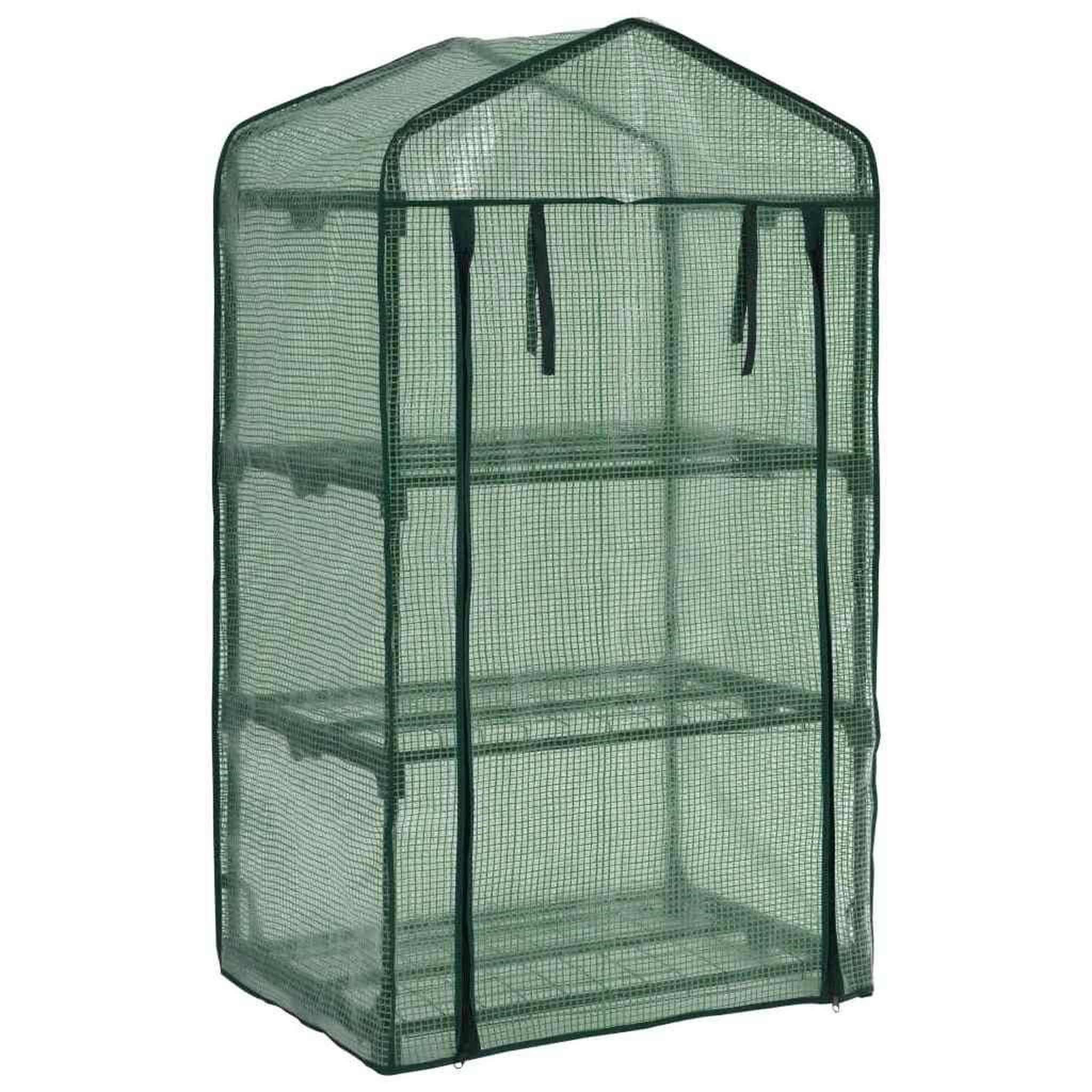 Voir la diapositive 3 : VIDAXL Mini-serre a 3 niveaux 69x49x125 cm