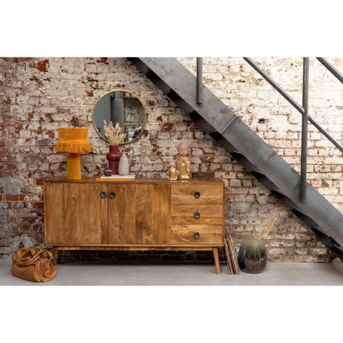 Paris Prix Miroir Mural en Métal Design  Mona  80cm Or