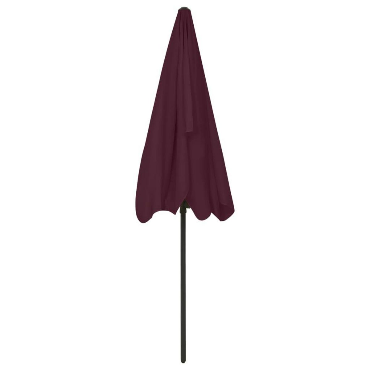 VIDAXL Parasol de plage rouge bordeaux 200x125 cm