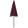 Voir la diapositive 5 : VIDAXL Parasol de plage rouge bordeaux 200x125 cm