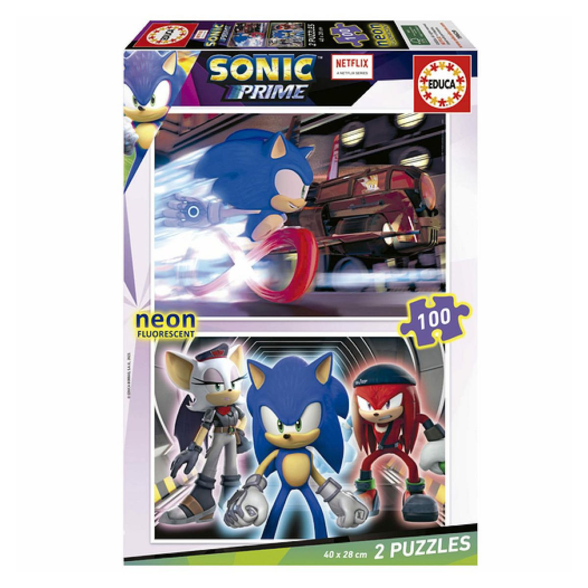 EDUCA Puzzle 2x100 Sonic Prime Neon