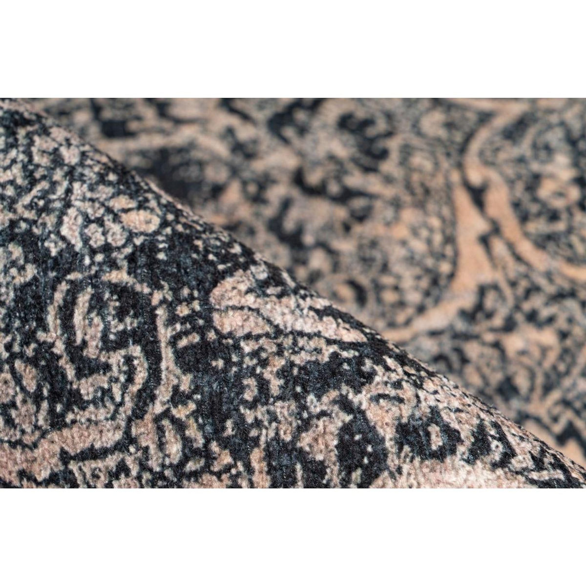 Paris Prix Tapis Tissé Oriental Vintage à Motifs  Faye  Noir