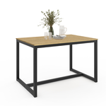 ID MARKET Table à manger rectangle DETROIT 6 personnes design industriel 120 cm