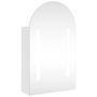 Voir la diapositive 2 : VIDAXL Armoire de bain a miroir avec LED arquee blanc 42x13x70 cm