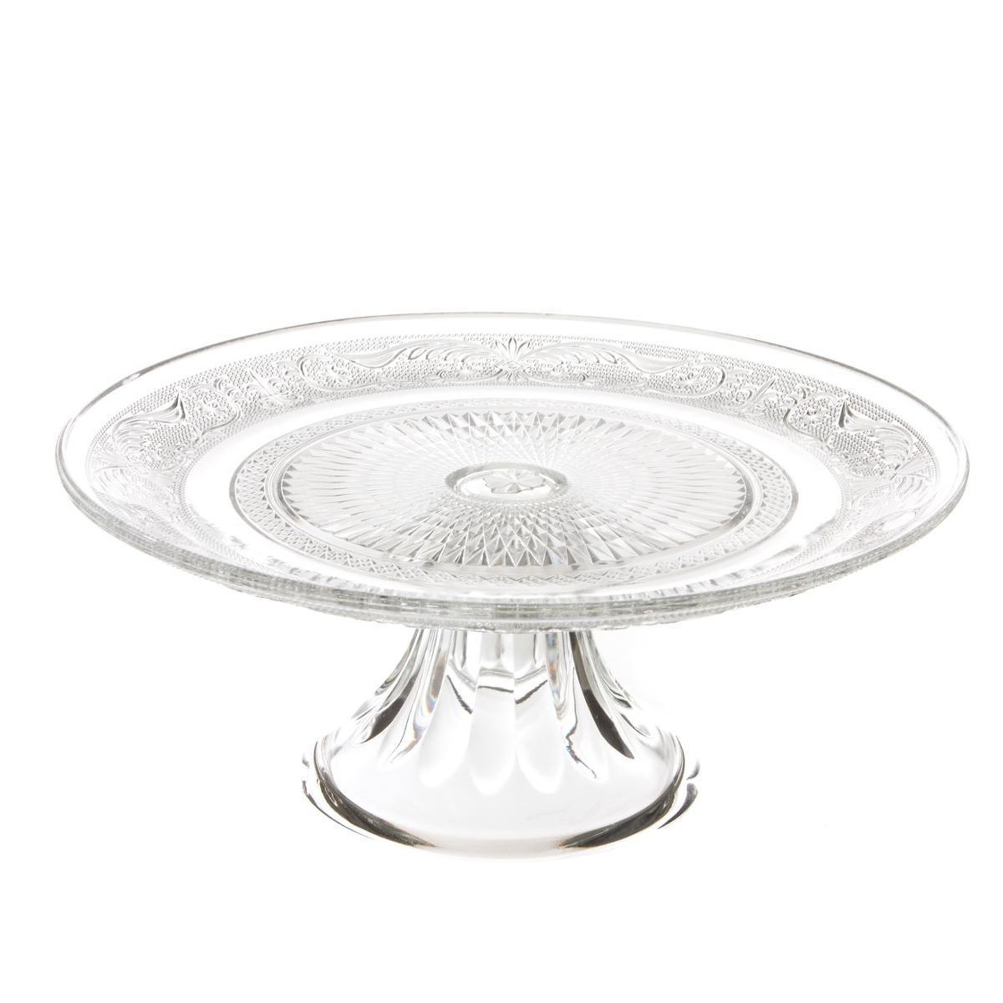 SECRET DE GOURMET Plat à Gâteau sur Pied  Renaissance  29cm Transparent
