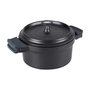 Voir la diapositive 2 : Lacor Cocotte ronde en fonte émaillée 24cm noir - 25925