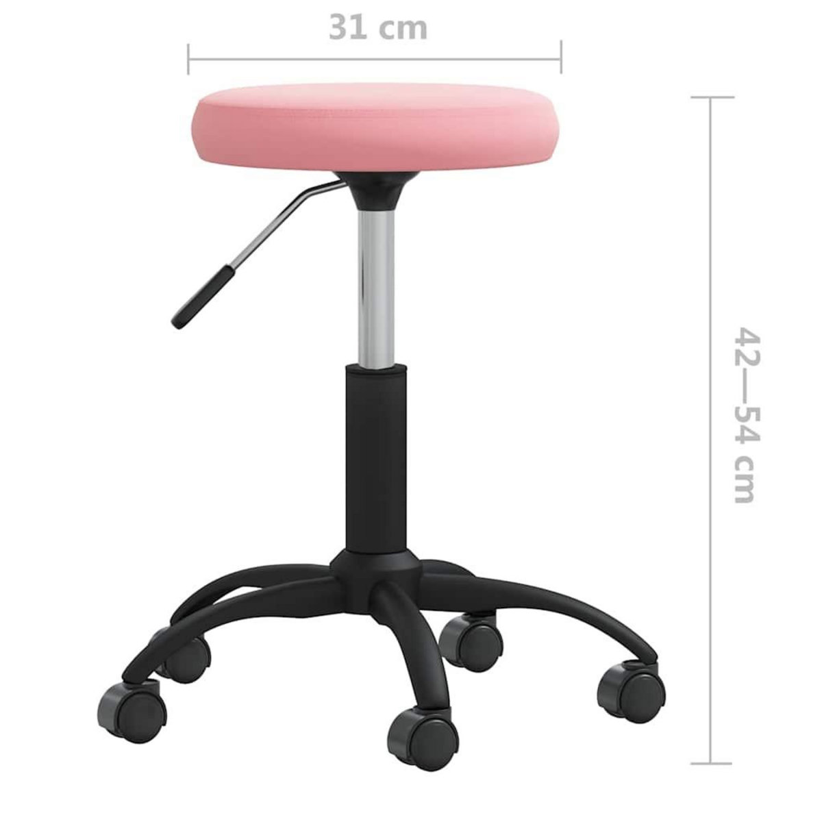 VIDAXL Chaise de bureau pivotante rose velours