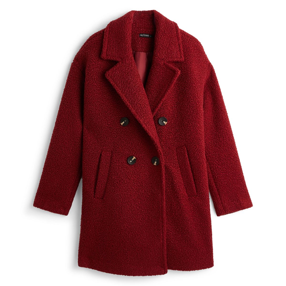 IN EXTENSO Manteau long rouge femme