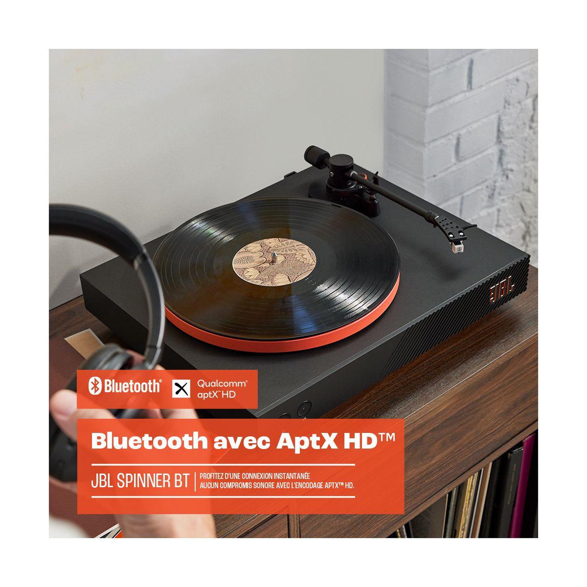 Voir la diapositive 4 : JBL Platine vinyle Spinner BT Gold