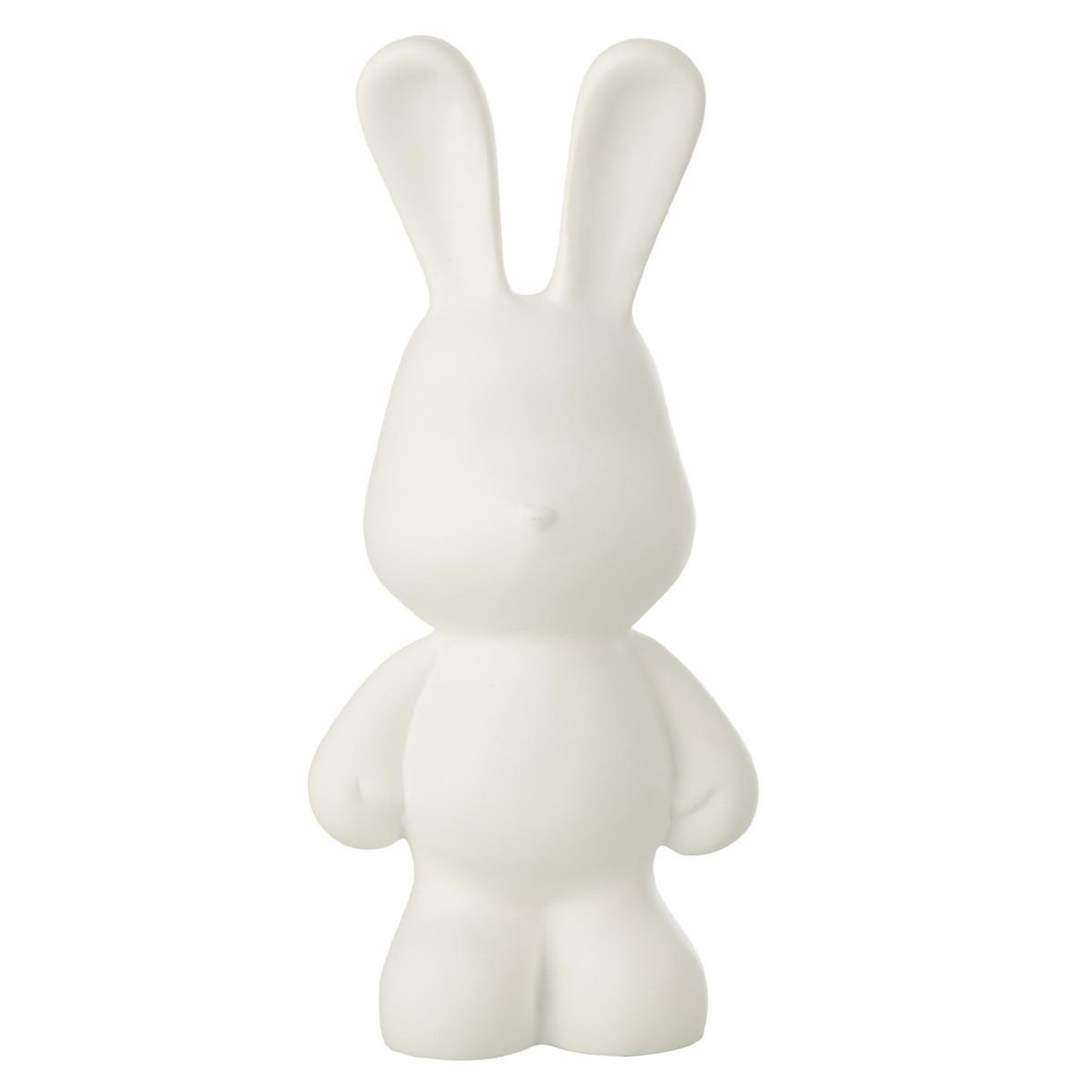 J-LINE Statuette lapin en résine  eddy  36cm blanc