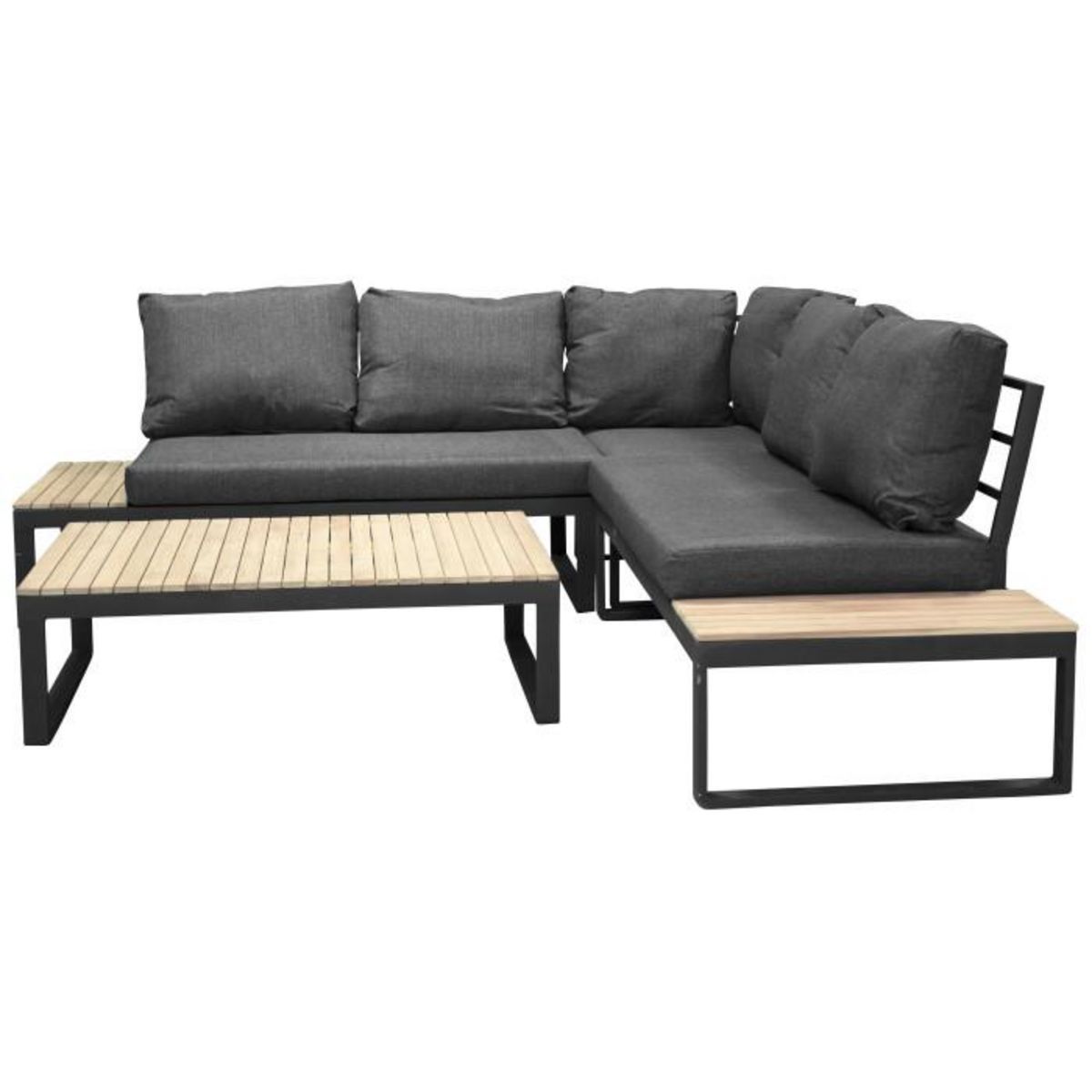 Paris Prix Salon d'Angle de Jardin  Panama  225cm Noir