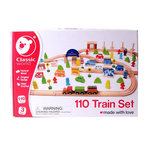 CLASSIC WORLD Classic World Wooden Train Set, 110 pcs.