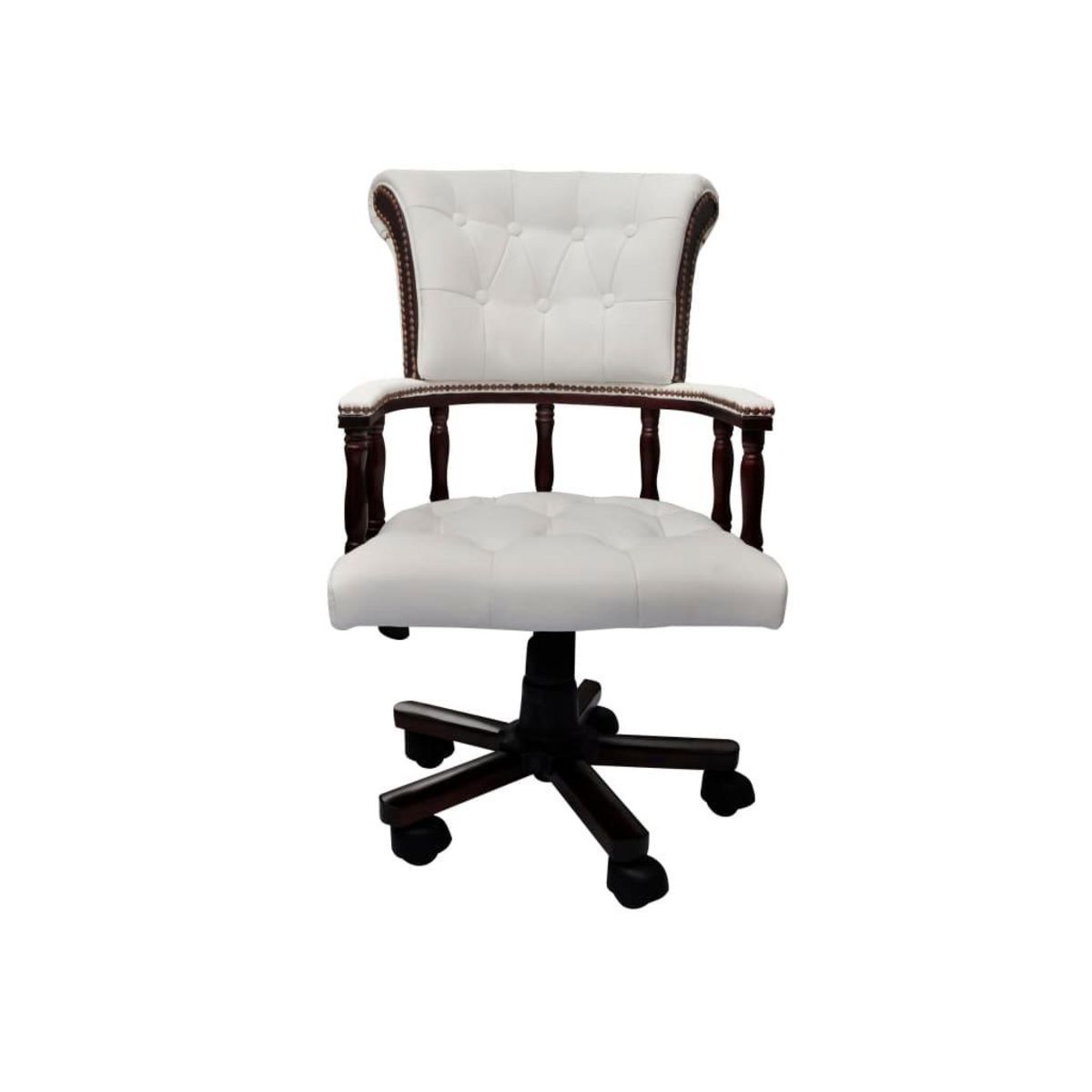 VIDAXL Chaise de bureau pivotante Blanc