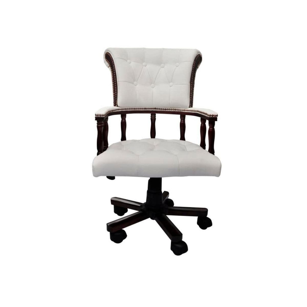 VIDAXL Chaise de bureau pivotante Blanc