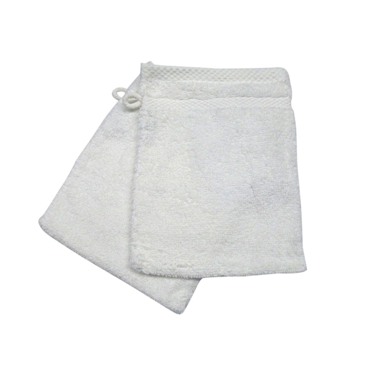 ACTUEL Lot de 2 gants de toilette unis en coton 500 g/m²
