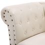 Voir la diapositive 5 : VIDAXL Chaise longue Blanc creme Similicuir