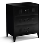 Voir la diapositive 1 : ID MARKET Commode ESTER 60 cm 3 tiroirs métal noir design industriel