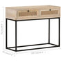 Voir la diapositive 6 : VIDAXL Table console 100x35x76 cm Bois de manguier et canne naturelle