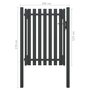 Voir la diapositive 4 : VIDAXL Portail de cloture de jardin Acier 1x1,7 m Anthracite