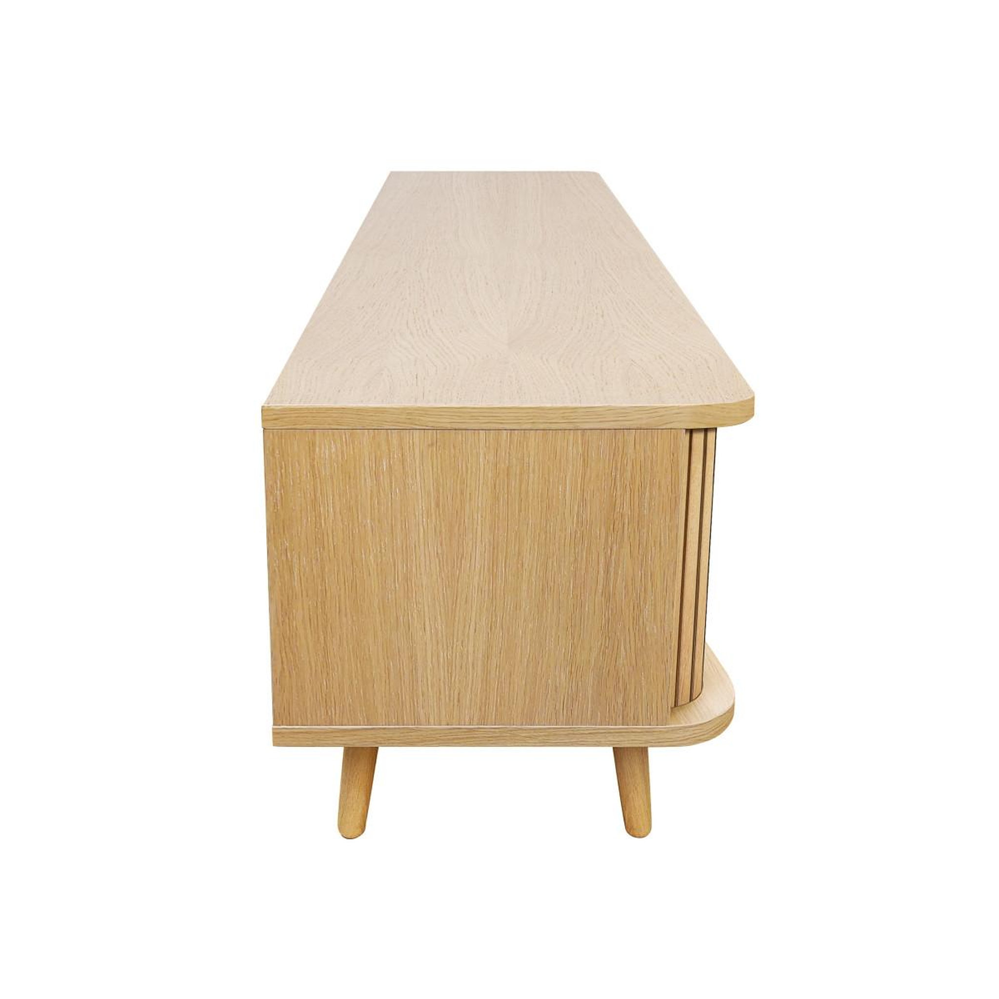 Voir la diapositive 4 : Paris Prix Meuble tv 2 portes coulissantes  rove  178cm chêne