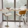 Voir la diapositive 6 : Rendez vous déco Chaise de bar réglable 65/86 cm en cuir synthétique noir - Melchior